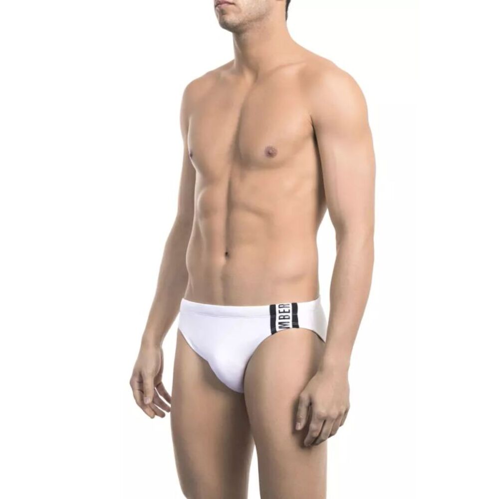 Bikkembergs White Polyamide Men Men's Swimwear